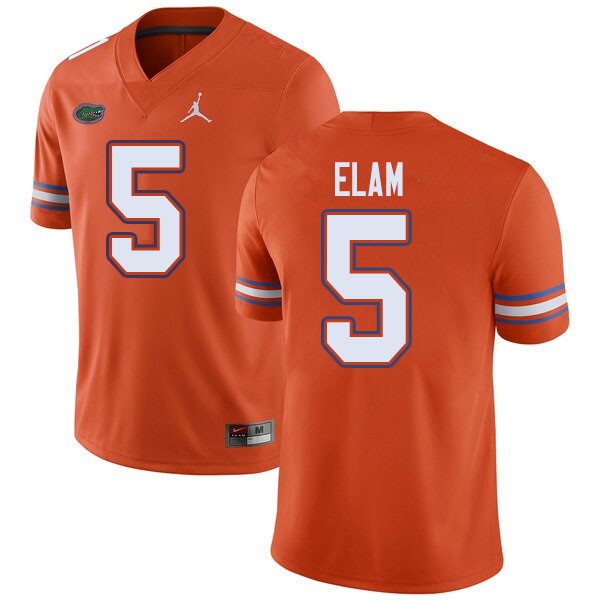 Jordan Brand Men #5 Kaiir Elam Florida Gators College Football Jersey Orange